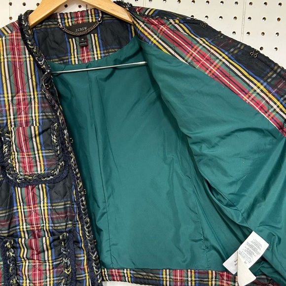 J.Crew Quilted Plaid Jacket - Picture 7 of 8